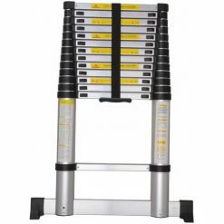 Varan Motors - DLT213B-2019 Echelle Télescopique En Alu De 4.10m, 14 échelons - Gris