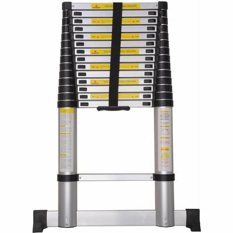 Varan Motors - DLT214B-2019 Echelle Télescopique En Alu De 4.40m, 15 échelons - Gris 3 Varan Motors - DLT214B-2019 Echelle Télescopique En Alu De 4.40m, 15 échelons - Gris