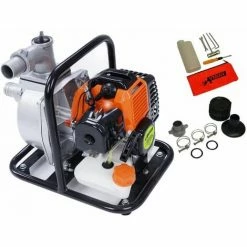 Varan Motors - TT-WP520-15B Pompe à Eau Thermique Motopompe Essence 2T 1.5'' 52cc 3CV 15000 L/H - Orange