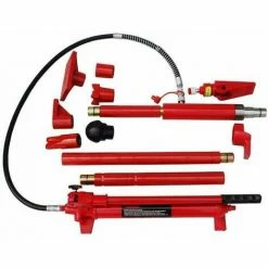 VARAN MOTORS Soldes Magasin 29 Varan Motors - NEPPJ-04 Kit De Redressement Et Débosselage Carrosserie Presse Hydraulique 10T - Rouge