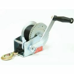 Varan Motors - S1200 Treuil Manuel à Manivelle 544/1088kg Pour Remorque, Quad, Bateau Avec Sangle De 50mm X 8m - Gris