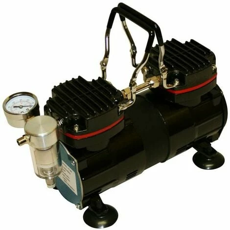 Varan Motors - TC-99 Pompe à Vide / Pompe à Aspiration Bi-cylindre 1/3HP Avec Manomètre - Noir 3 Varan Motors - TC-99 Pompe à Vide / Pompe à Aspiration Bi-cylindre 1/3HP Avec Manomètre - Noir