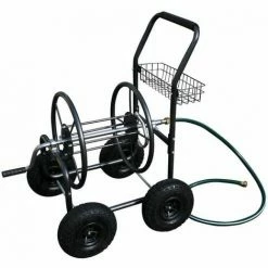 Varan Motors - TC471 Dévidoir, Chariot Enrouleur De Tuyau D'arrosage, Max 90mètres - Noir