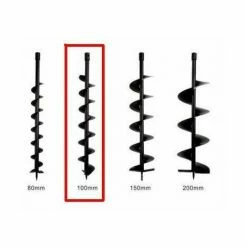 Varan Motors - Tt-aug100 Foret Pour Tarière Thermique 80cm De Long, 100mm De Diamètre - Noir -VARAN MOTORS Soldes Magasin 138822 3