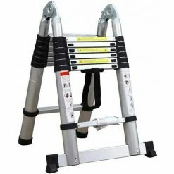 Varan Motors - DLT707B Echelle Télescopique Multi-fonctions En Alu De 4.40m, 14 échelons - Gris