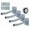 Varan Motors - HYAOU-1 Support Mural De Roues, Range-pneus, Range-roues En Acier, 4 Pièces, 50kg Max Par Support - Gris -VARAN MOTORS Soldes Magasin 13941231 1