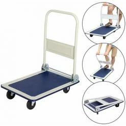 Varan Motors - PH150-DIABLE Chariot à Plateforme, Rabattable, Charge Jusqu'à 150kg, Chariot De Transport - Bleu -VARAN MOTORS Soldes Magasin 16752230 4