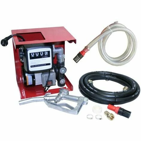 Varan Motors - NEEP-02 Pompe à Fuel Ou Gasoil Autoaspirante Mobile, 230V 60l/min - 550W - Pistolet à Blocage Manuel - Rouge 4 Varan Motors - NEEP-02 Pompe à Fuel Ou Gasoil Autoaspirante Mobile, 230V 60l/min - 550W - Pistolet à Blocage Manuel - Rouge – Image 2