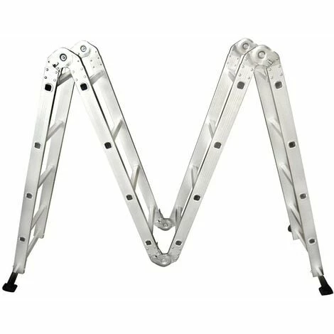 Varan Motors - DLM104 Echelle, Escabeau, Echafaudage Multi-fonctions En Alu De 4.60m, 16 échelons - Gris 7 Varan Motors - DLM104 Echelle, Escabeau, Echafaudage Multi-fonctions En Alu De 4.60m, 16 échelons - Gris – Image 5