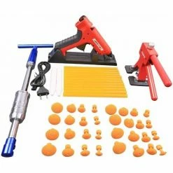 Varan Motors - PDR1 Kit Débosselage Sans Peinture 49 Pièces, Outil De Réparation De Carrosserie Et Panneaux De Carrosserie - Rouge