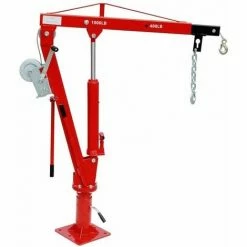 VARAN MOTORS Soldes Magasin 22 Varan Motors - NEPTC-02-2 Grue De Levage / Chèvre 450Kg Pour Remorque, Pick-up, Hayon Avec Treuil - Rouge