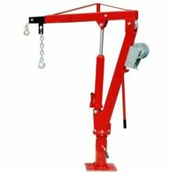 Varan Motors - NEPTC-02-2 Grue De Levage / Chèvre 450Kg Pour Remorque, Pick-up, Hayon Avec Treuil - Rouge -VARAN MOTORS Soldes Magasin 2057785 3