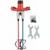 Varan Motors - JHS-120E Mélangeur Malaxeur 1300W 230V à Double Fouets Et LED Pour L'enduit, Le Ciment, Le Mortier, La Colle De Carreaux, Le Crépis... - Vert