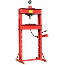 Varan Motors - NESPG-30-2 Presse D'atelier Hydraulique 30 Tonnes Avec Manomètre - Rouge