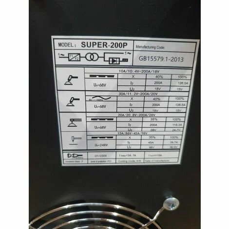 Varan Motors - Super200P Poste à Souder Et Découper 230v SUPER-200P, Tig AC/DC Pulse, Arc, Plasma, Aluminium.... - Vert 6 Varan Motors - Super200P Poste à Souder Et Découper 230v SUPER-200P, Tig AC/DC Pulse, Arc, Plasma, Aluminium.... - Vert – Image 4