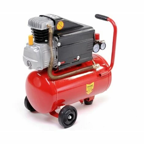 Varan Motors - 184005 Compresseur D'air 24L 2CV 1.5KW, 130 Litres Par Minute - Rouge 4 Varan Motors - 184005 Compresseur D'air 24L 2CV 1.5KW, 130 Litres Par Minute - Rouge – Image 2