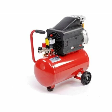 Varan Motors - 184005 Compresseur D'air 24L 2CV 1.5KW, 130 Litres Par Minute - Rouge 5 Varan Motors - 184005 Compresseur D'air 24L 2CV 1.5KW, 130 Litres Par Minute - Rouge – Image 3