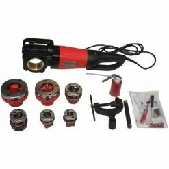 Varan Motors - NEPTR-02 Fileteuse, Filiere électrique 2000W Pour Tuyaux De 1/2'', 3/4'', 1'', 1-1/4'', 1-1/2'', 2'' - Rouge