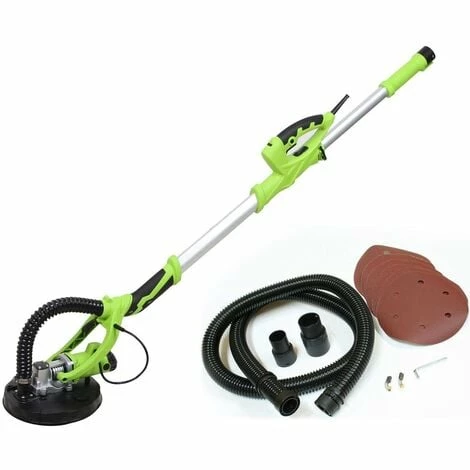 Varan Motors - L225-A Ponceuse à Bras Girafe 710w Avec Rallonge Jusqu'à 1.8m Pour Plâtre Et Plaque De Plâtre - Vert 3 Varan Motors - L225-A Ponceuse à Bras Girafe 710w Avec Rallonge Jusqu'à 1.8m Pour Plâtre Et Plaque De Plâtre - Vert
