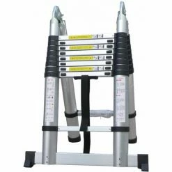 Varan Motors - DLT709B Echelle Télescopique Multi-fonctions En Alu De 5.60m, 18 échelons - Gris